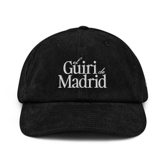 El Guiri de Madrid Corduroy Hat - Black